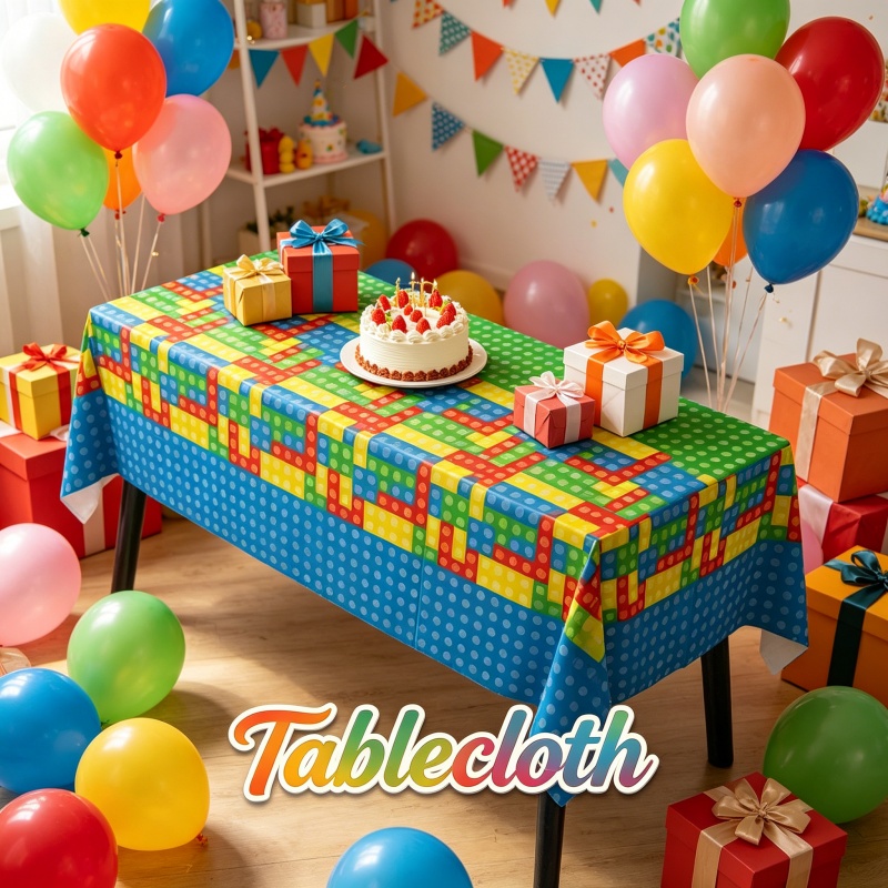 Gaming Accessories For Room - Taplak Meja Gaya Bata Blok Bangunan